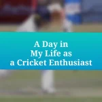 A Day in My Life as a Cricket Enthusiast