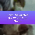 How I Navigated the World Cup Chaos