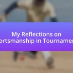 My Reflections on Sportsmanship in Tournaments