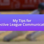 My Tips for Effective League Communication