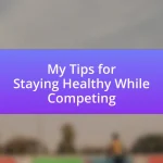 My Tips for Staying Healthy While Competing