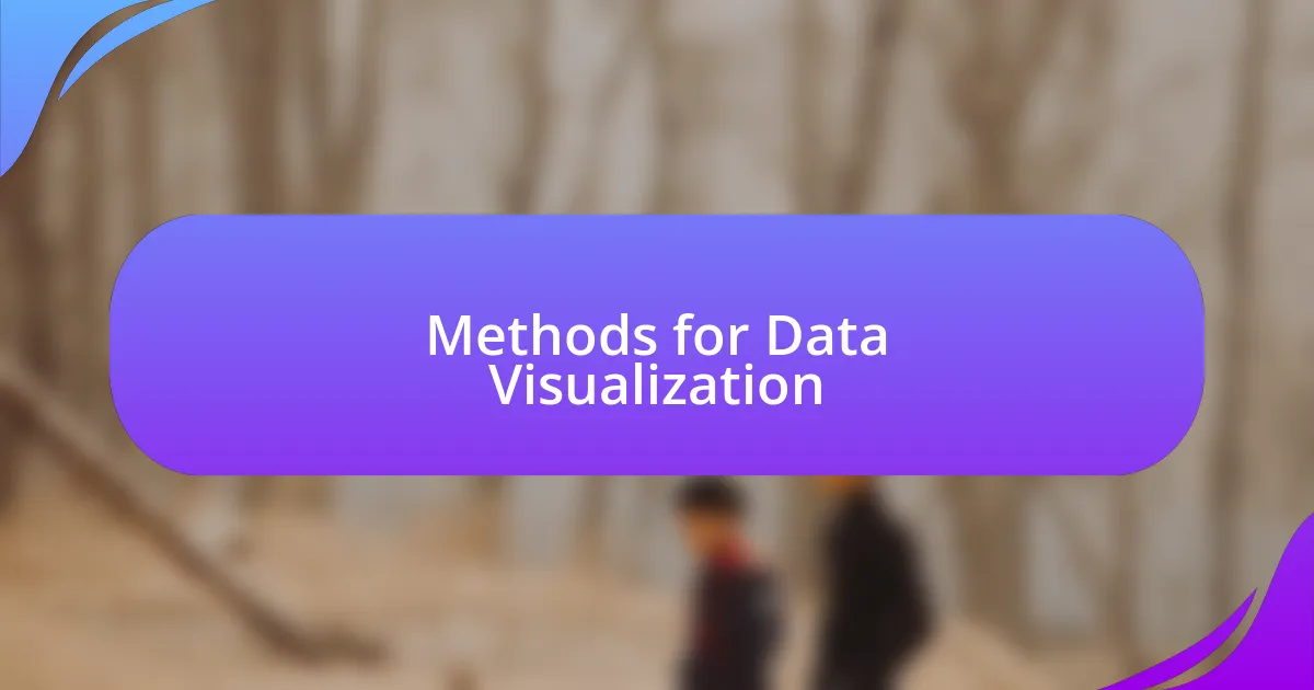 Methods for Data Visualization