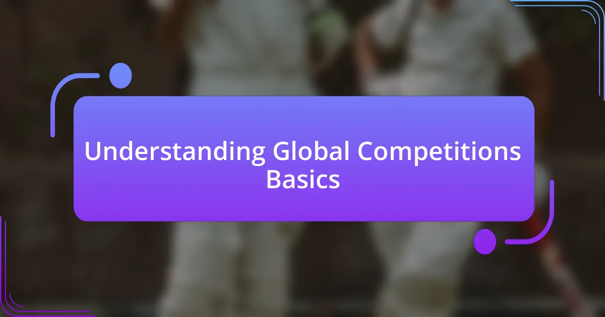 Understanding Global Competitions Basics